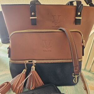 Two-Tone Tote Bag Set